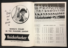 Load image into Gallery viewer, 1958 World Series Baseball Program Yankees Stadium New York vs Milwaukee Braves