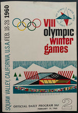 Load image into Gallery viewer, 1960 Olympic Winter Games George Samolenko Collection - Crest Tickets Program ++