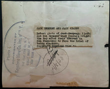 Load image into Gallery viewer, 1920 Type 1 Jack Dempsey + Jack Kearns Two-Part Photo Boxer + Manager Keystone