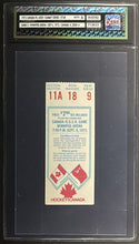 Load image into Gallery viewer, 1972 Summit Series Canada vs USSR Hockey Ticket Stub Game 3 Winnipeg Arena iCert