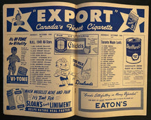 Load image into Gallery viewer, 1949 Rare Original NHL Hockey All-Star Game Program Toronto Maple Leafs Gardens