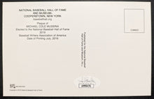 Load image into Gallery viewer, Mike Mussina Signed Hall Of Fame Plaque Autographed Postcard Orioles HOF MLB JSA