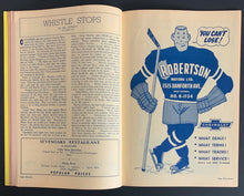 Load image into Gallery viewer, 1958 Maple Leaf Gardens NHL Hockey Program Toronto Maple Leafs vs NY Rangers