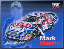 Load image into Gallery viewer, 2006 Mark Martin Signed Promo Roush Racing Photo Card + NASCAR Schedule