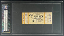 Load image into Gallery viewer, 1976 Jeff Beck iCERT Authenticated Concert Graded 7.5 Full Unused Ticket