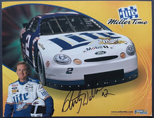 Load image into Gallery viewer, 1998 Rusty Wallace Signed NASCAR Racing Promo Photo Card Autographed