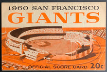 Load image into Gallery viewer, 1960 San Francisco Giants Baseball Program Vs Milwaukee Braves Mays In Lineup