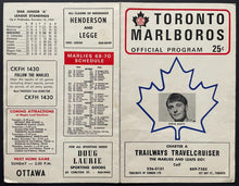 Load image into Gallery viewer, 1969 MLG Jr A Hockey Program Toronto Marlboros vs Hamilton Red Wings Steve Shutt