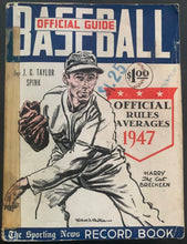 Load image into Gallery viewer, 1947+1948 Sporting News Baseball Official Guide Book MLB Vintage JG Taylor Spink
