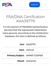 Load image into Gallery viewer, Amari Cooper Autographed Signed Oakland Raiders NFL Football Helmet PSA Riddell