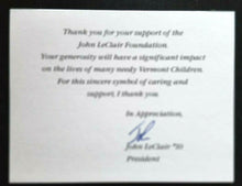 Load image into Gallery viewer, 2000 John Leclair Celebrity Golf Tournament Attendee Photo Card and Envelope