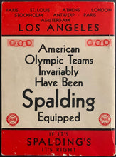 Load image into Gallery viewer, 1932 Los Angeles Summer Olympics Spalding Guide Historical Vintage Sports
