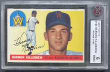 Load image into Gallery viewer, 1955 Topps Baseball #124 Harmon Killebrew Rookie Card MLB Nationals KSA ENM 6