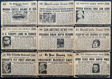 Load image into Gallery viewer, 1954 Vintage Topps Scoop 47 Card Starter Set Historic Moments + Headlines