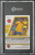 Load image into Gallery viewer, 2021-22 Panini Mosaic #10 Juan Cuadrado Gold Fluorescent Prizm 6/10 SGC GEM 10