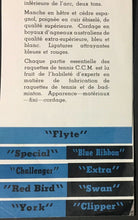Load image into Gallery viewer, 1939 CCM Tennis Racket Brochure Catologue Rare French Version Vintage