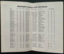 Load image into Gallery viewer, 1975-76 Washington Capitals 2nd Year NHL Hockey Media Guide Vintage Yearbook