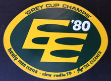 Load image into Gallery viewer, 1980 CFL Edmonton Eskimos Grey Cup Champs Decal Sticker Football