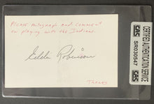 Load image into Gallery viewer, 1948 World Series MLB Champion Eddie Robinson Signed Autographed Index Card CAS