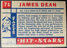 Load image into Gallery viewer, 1957 Topps Hit Stars Trading Card James Dean #71 Non Sports Vintage
