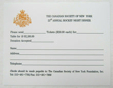 Load image into Gallery viewer, 2000 Canadian Society of NY 23rd Annual Hockey Dinner Item Lot (5) Mario Lemieux