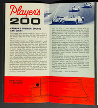 Load image into Gallery viewer, 1965 Mosport Players 200 6 Page Foldout Brochure Car Races Rare Original