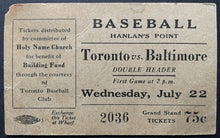 Load image into Gallery viewer, 1914 Hanlan's Point Ticket Toronto Maple Leafs International League Baseball
