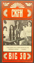 Load image into Gallery viewer, 1971 CKFH Radio Survey Record Chart Toronto Music Bee Gees The Raiders