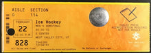 Load image into Gallery viewer, 2002 Salt Lake City Winter Olympics Ticket Mens Hockey Semi Finals Canada