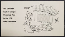 Load image into Gallery viewer, 1978 Exhibition Stadium Grey Cup CFL Program Edmonton vs Montreal + Ticket Stub