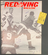 Load image into Gallery viewer, 1968 Detroit Olympia Program + Ticket Red Wings Gordie Howe 699th Goal Milestone