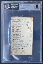 Load image into Gallery viewer, 1950-51 Toronto Maple Leafs Team Autographed Signed Slabbed Postcard NHL Beckett