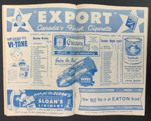Load image into Gallery viewer, 1951 Maple Leaf Gardens NHL Playoff Hockey Program Game 4 Semi Finals Bruins