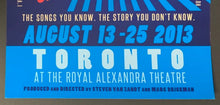 Load image into Gallery viewer, 2013 The Rascals Concert Tour Poster Toronto Royal Alexandra Theatre Vintage
