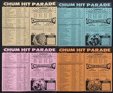 Load image into Gallery viewer, 1964 Full Set 52 Chum Charts Rock N' Roll History Vintage Radio Survey Music