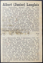 Load image into Gallery viewer, 1958-59 Parkhurst Hockey Card #5 Albert Langlois Montreal Canadiens Vintage NHL