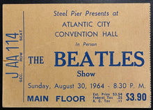 Load image into Gallery viewer, 1964 The Beatles Rare Concert Tour Program + Ticket Atlantic City Vintage