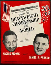 Load image into Gallery viewer, 1956 Moore vs Parker Heavyweight Championship Boxing Program + 4 Documents