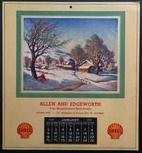 Load image into Gallery viewer, 1940 Shell Canada Salesman Sample Calendar + Original Portfolio Old Oil Gas VTG