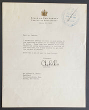 Load image into Gallery viewer, 1947 Signed Letter Autographed USA Governor Of New Jersey, Charles Edison LOA
