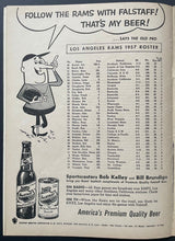Load image into Gallery viewer, 1957 Historic NFL Football Program Season Last Game LA Rams vs Baltimore Colts