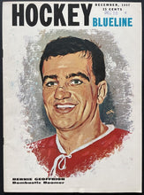 Load image into Gallery viewer, 1957 Hockey Blueline Magazine Boom Boom Geoffrion Front Cover Canadiens NHL