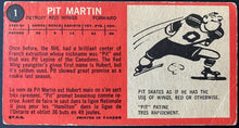 Load image into Gallery viewer, 1964-65 Vintage Detroit Red Wings Pit Martin Topps Tallboy NHL Hockey Card