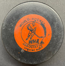 Load image into Gallery viewer, Phoenix Roadrunners WHA Hockey Game Puck Used Vintage Made In Canada Gamer