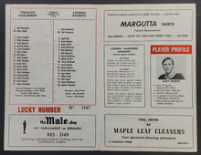 Load image into Gallery viewer, 1970 Maple Leaf Gardens OHA Jr A Semi-Final Playoff Program Toronto vs London