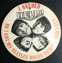Load image into Gallery viewer, 1965 The Beatles Movie Advertising Disc Help Fab 4 John Lennon Paul McCartney