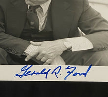 Load image into Gallery viewer, Gerald Ford + Pierre Trudeau Signed Autographed Photo Framed USA Canada JSA LOA
