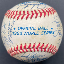 Load image into Gallery viewer, 1993 Official World Series Philadelphia Phillies Signed x28 Baseball JSA LOA MLB