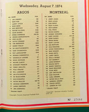 Load image into Gallery viewer, 1974 Exhibition Stadium Toronto Argos vs Montreal Alouettes CFL Football Program