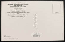 Load image into Gallery viewer, Pedro Martinez Signed Hall Of Fame Plaque Autographed Postcard Red Sox MLB JSA